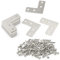 Pxyelec L Shape Flat Bracket Corner Brace - 4-Hole Mending Plates for Wood, 40x40mm/1.57x1.57 Inch, Plated Repair Connector Joint Bracket, Furniture Fixture Protector (20 Pack)
