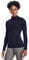 Under Armour ColdGear Authentics Damen Mock Neck, Midnight Navy (410)/White, Klein