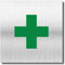 Schild Türschild Erste Hilfe Kreuz UV Druck 12 x 12cm - 3mm Aluverbund - Made in Germany - Art.Nr. 2062