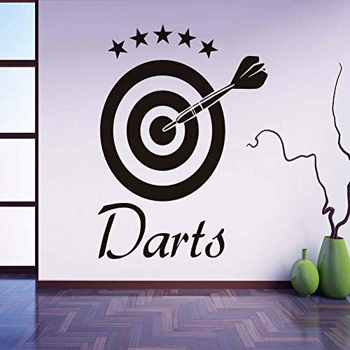NSRJDSYT Darts Wandtattoo Target Darts Sports Abnehmbare Vinyl-Wandaufkleber für Wohnzimmerspiele Schlafzimmerdekoration Zubehör 42x30cm