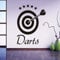 NSRJDSYT Darts Wandtattoo Target Darts Sports Abnehmbare Vinyl-Wandaufkleber für Wohnzimmerspiele Schlafzimmerdekoration Zubehör 42x30cm