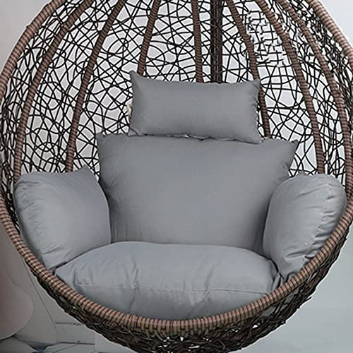 HMCUIQI Hanging Basket Seat Cushion Hanging Egg Chair, Patio Hanging Egg Chair Pad, Swing Egg Chair Cushion Replacement, for Bedroom Indoor Outdoor(Without Stand)