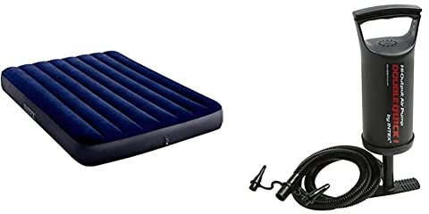 Intex - Matelas Gonflable, 64757, Multicolore, 99 x 191 x 25 cm & Jeu d'eau et de Plage Gonfleur Double Action