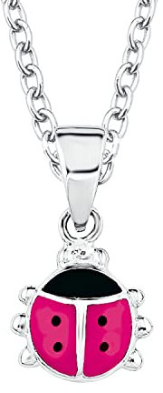 Prinzessin Lillifee Kette mit Anhänger 925 Sterling Silber Mädchen Kinder Halsschmuck, 35+3 cm, Silber, Marienkäfer, Kommt in Schmuck Geschenk Box, 2034233
