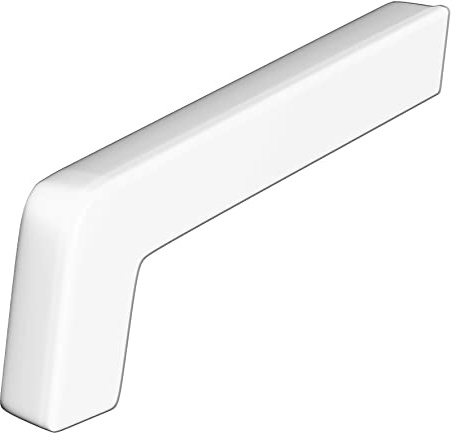 Sarei Fensterbankseitenteile Set, links & rechts, aus PVC, in weiß, für Fensterbank mit Ausladung 70 mm