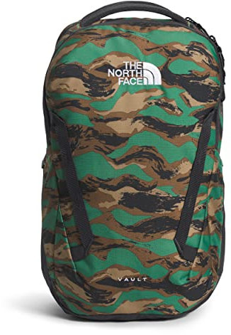 THE NORTH FACE Vault Everyday Laptop-Rucksack, Tiefgrasgrün lackiert, Camouflage-Druck, Asphaltgrau, Einheitsgröße, Vault Rucksack