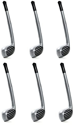 Quickdraw 6 X Aufblasbar Golf Club 92cm Pub Golf Verkleidung Kostüm Party Requisite Zubehör Aufblasen Treiber