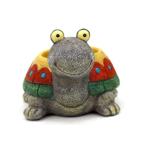 OIDESA Pots De Plantes Pots De Fleurs Conteneur Ornement Figurine en Cuivre Pur Européenne Tortue Terne, Petit Animal, Pot De Fleur Charnue, Plus De Viande, Bol en Céramique, Décoration en Résine