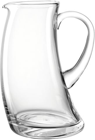 Leonardo 070715 Swing Krug Carafe à eau en verre de qualité supérieure - Capacité : 1,2 l - Passe au lave-vaisselle - Robuste - Carafe en verre transparent