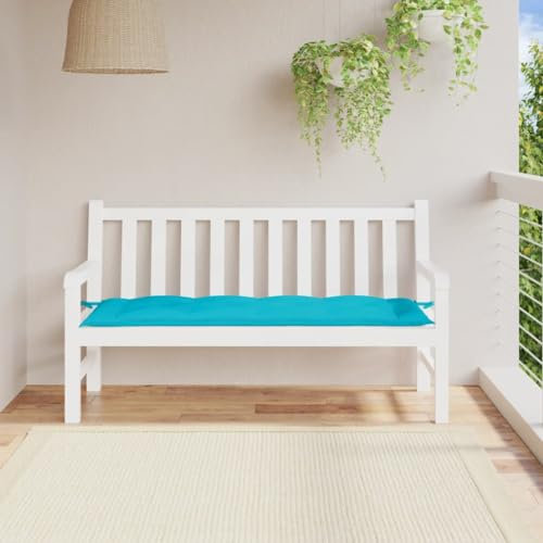 Annlera Gartenbank-Auflage Türkis 150x50x7 cm Oxford-Gewebe Bench Cushion Sitzauflage Bank Gartenbank Auflage Bankauflage Outdoor Gartenmöbel Auflagen Sitzbank Kissen Gartenauflagen