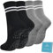 Caldodo Stoppersocken Damen 4Paar Yoga Socken 39-42, Geschenke für Frauen Antirutschsocken Rutschsocken mit Noppen Pilates Socken