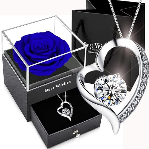 Rosa Eterna Natural Preservada ,Forever Bloom Rosa Real,Regalo de Rosas Romántico con Mujer día Madre San Valentín Navidad Compromiso Matrimonio Aniversario Cumpleaños Acción de Gracias Nochebuena