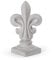Teramico Decorazione da giardino Statue in cemento grigio – stella/Buddha/giglio francese – assolutamente resistente al gelo (Giglio Francese)