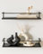 Kazai.® Wandregal-Set -STENN- | Hängeregale aus Metall und Echtholz-Veneer | Schweberegale als Ablage für Bad, Wohnzimmer, Küche, Schlafzimmer und mehr | Eiche, schwarz