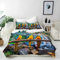 ANHOPE Tropisch Wasserfall Papagei Bettwäsche Set 2 Teilig Bettbezug 135x200 cm + Kissenbezug 80x80 cm Weich Microfaser Bettbezüge mit Reißverschluss Ganzjahres Bettdeckenbezug Set