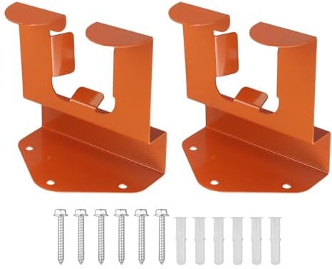 AIDNTBEO 2 supporti resistenti da parete per decespugliatori, soluzione di archiviazione per garage, per accessori da giardino e utensili elettrici