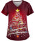 DHYUEN Pflegekasack Damen Unisex Weihnachtspullover Dehnbar Kasack Damen Pflege Mit Weihnachten Bluse Damen Wissenschaftslabor Kassaks Frauen Pflege（Mehrfarbig,L