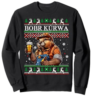 BOBR KURWA X XMAS BIERBER BIBER - XMAS Weihnachten Bier Sweatshirt