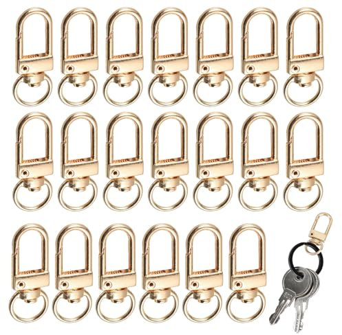 Lot de 20 dragonnes pour téléphone portable - En alliage de zinc - En forme de U - Avec mousqueton - Passant pour clés de téléphone portable, sacs, chaîne de téléphone portable - Court - Pour homme