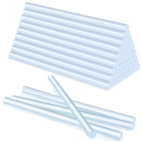 Tatxmalv 48 Pièces Bâtons de Colle Chaude, 11 x 200 mm Bâton de Colle Transparents, Bâtons de Colle pour Pistolet à Colle Chaude, pour Coller de La Céramique, Bricolage de I'artisanat