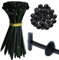 Lot de 30 boucles universelles en nylon pour attacher les câbles et boutons de fermeture éclair - Clips de fixation pour pare-chocs de voiture - Rivets en plastique pour réparation automatique