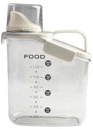 Moisture Proof Dog Food Bin with Double Sealing and Carry Handle (White)