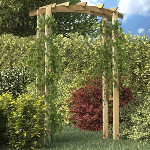 Gartenbogen, Rosenbogen aus Holz, Pergola Rankgitter, Torbogen Spalier Für Kletterpflanzen Rosen Ranken, Fäulnisbeständig, 150x60x210 cm Kiefernholz