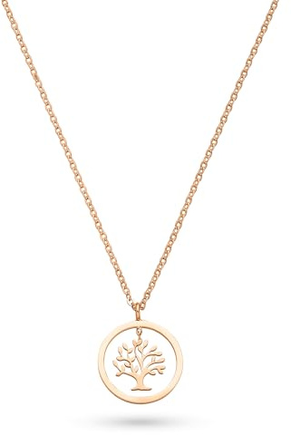 s.Oliver Damen Schmuck – Filigrane Lebensbaum Halskette mit rundem Anhänger aus Edelstahl in verschiedenen Farben - Elegant, Alltagstauglich & Zeitlos schön