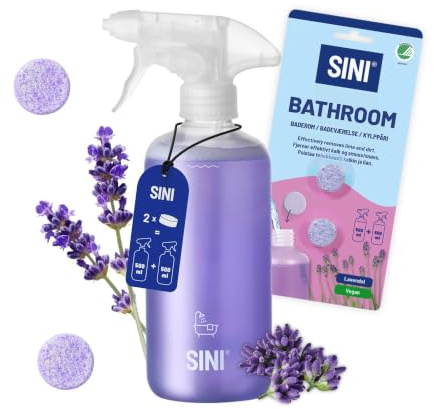 SINI Starterset Badezimmer | Flasche & 2 Tabletten, Allzweckreiniger mit Grapefruitduft – pH-neutral & Vegan, Hergestellt in Finnland