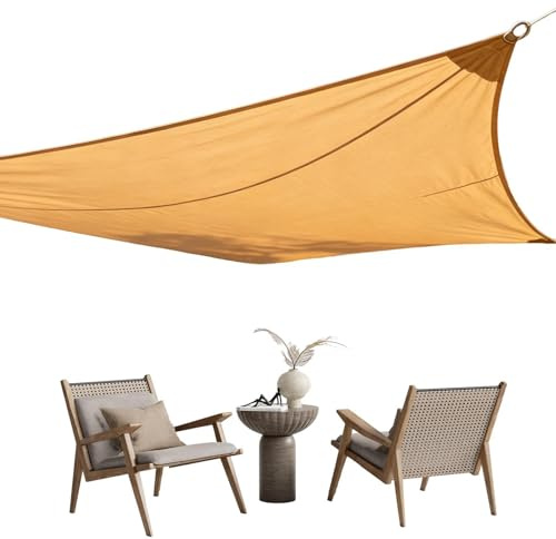 tiancaiyi Vela Ombreggiante | Protezione Bloccante Impermeabile Portatile Con Corde - Telo Vela Ombreggiante da Esterno - Per Giardino Patio All'Aperto Spiaggia Località Marina Cortile Terrazza Giochi
