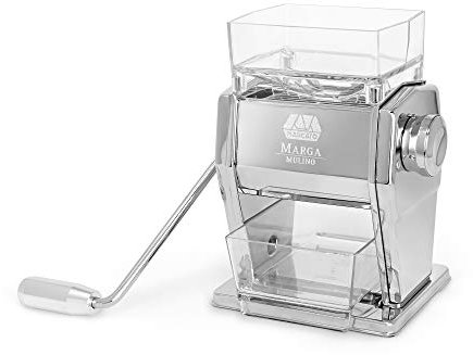 Atlas Made in Italy Marga Grain Mill Cereal Flake Maker, Chrome-Plated Steel