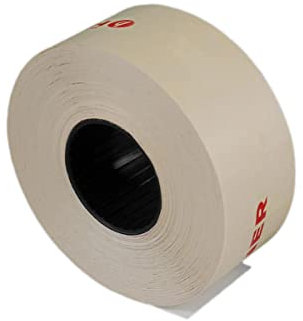 10 Rollen Preisetiketten 26x16RE weiss permanent | 11.000 Etiketten | Preisauszeichner Etiketten | Auszeichner Etiketten | HUTNER