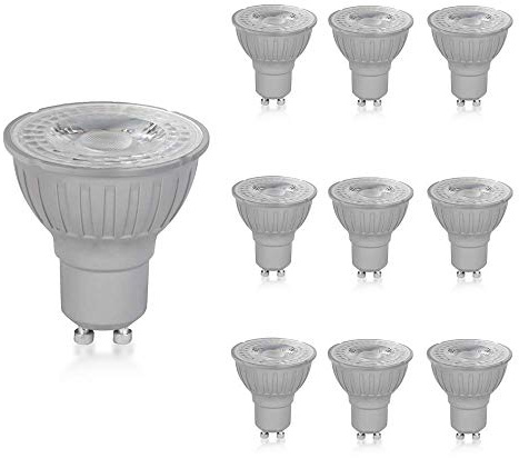 Megaman GU10 Reflector Non-Dimmable LED Lamp, 4.2 Watt, 2800K Colour Temperature, Warm White 10 Packs