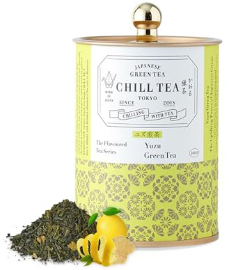 Yuzu Zitrus Grüntee von CHILL TEA Tokio - 100% Japanischer Grüntee - Frischer, Fruchtiger Geschmack (100g)