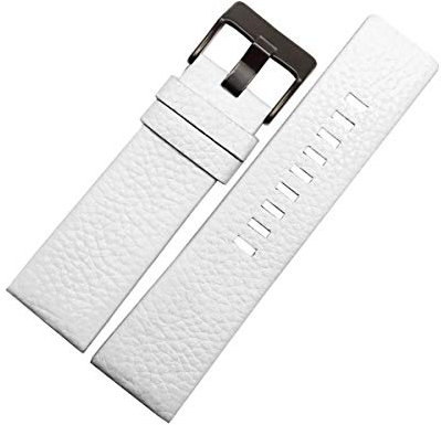 30mm Uhrenarmband Männer Uhrenarmband Armband aus echtem Leder Armband 22-30mm Litschi-Korn für Diesel-Uhrenarmband Weiche Uhr Gürtel Weiße Schwarze Schnalle,22mm