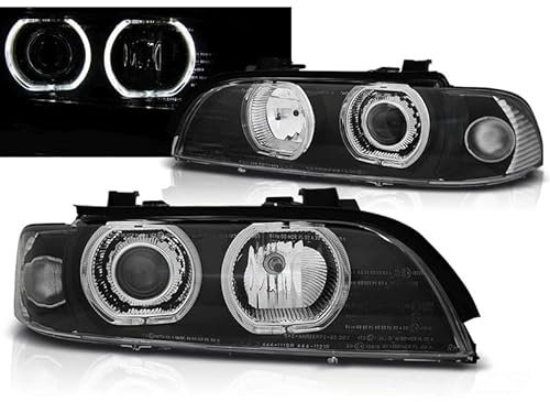 LED Angel Eyes Scheinwerfer Set LED H7/H7 schwarz für BMW E39 09.95-06.2003