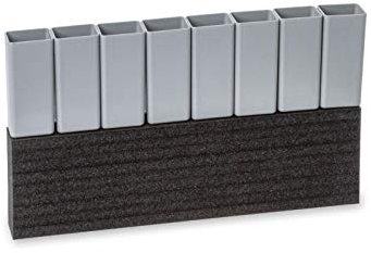 aidB NextGen Einsatzkasten, (8x) 34 x 46 x 100 mm + 1 St. Schaumstoffstreifen Höhe 100 mm, für die Bestückung von Sortimentskästen und Kleinteilekoffern