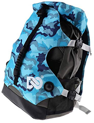 Rucksack für Eis/Inline/Rollschuhe – große Skating-Taschen zum Tragen von Schlittschuhen, Rollschuhen, Inlineskates, Sportausrüstung für Erwachsene und Kinder, Blau