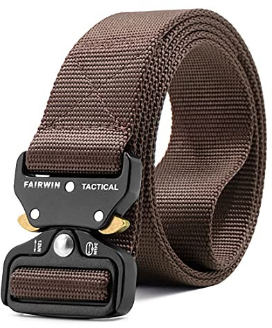 FAIRWIN Taktischer Gürtel, Arbeitsgürtel für Herren, Militär-Gurtband, Riggers, Webgürtel, robuste Schnellverschluss-Schnalle