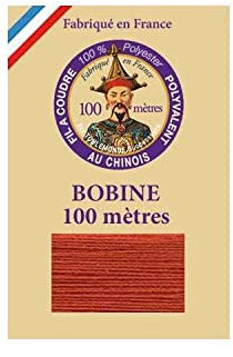 Sajou Fil à Coudre Polyvalent - Fil au Chinois Fabriqué en France - Coloris 430 : Brique
