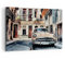 Bilder auf Leinwand 100x70cm Leinwandbild Kubanisch Auto Mietshäuser Groß Wanddeko Bild Schlafzimmer Küche Deko Wandbilder Dekoration Wohnzimmer Wall Decor Canvas Wand Kunstdruck Art AA100x70-4413