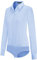 Tapata Damen-Bodysuit-Bluse mit Knöpfen, einteilig, langärmlig, solides Büroarbeitshemd, lässige Oberteile, Hellblau, XL
