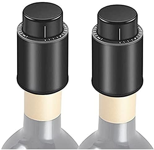 Loboo Idea Bouchons à Vide de Pompe à vin, Bouchons à Vide de Pompe à vin Savers pour Bouteilles en Verre (Grand, 2pcs/ boîte)