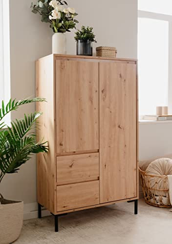 möbelando Highboard Korsika in Dekor Artisan Oak. Abmessungen (BxHxT) 81x139x40 cm