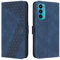 OKZone Kompatibel mit Motorola Moto Edge 20 Hülle, PU Leder Handyhülle Tasche Wallet Schutzhülle Motorola Moto Edge 20, Flip Cover Klappbar Brieftasche mit Magnet Kartenfach TPU Lederhülle (Blau)