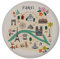 Magnet, rund, Paris Eiffelturm, Motiv Paris je t'adore, Maße: 5,5 cm