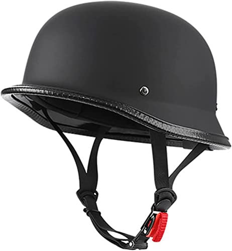 VVPEC Halbhelme Motorradhelm mit ECE Genehmigt Halbschalenhelm Brain-Cap Halbschale Roller-Helm Scooter-Helm Jet-Helm Retro für Erwachsene Herren Damen (Color : 1, Size : L(59~60cm))
