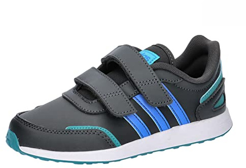Adidas Unisex Baby VS Switch 3 Lifestyle Running Hook and Loop Strap Shoes, Carbon/Bright royal/Arctic Fusion, 19 EU