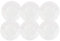 Bormioli Rocco Ebro - Juego de 6 platos de postre, plato pequeño, 20 cm, vidrio templado opal