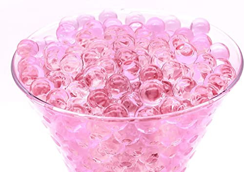 Daover Perles d'eau, 50.000 pièces Perle D’Eau Rose pour Décoration de Vases, Fabrication de Bougies Flottantes, Bille d'eau Rose pour Vase Decoratif, Billes Hydrogel